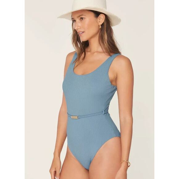 Andie Swim the Molokai Ribbed One Piece in Blue XS Tall NWT - Picture 1 of 6